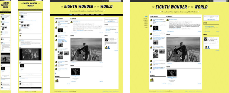Responsive widths in Ning