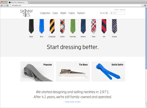 Skinny Ties website